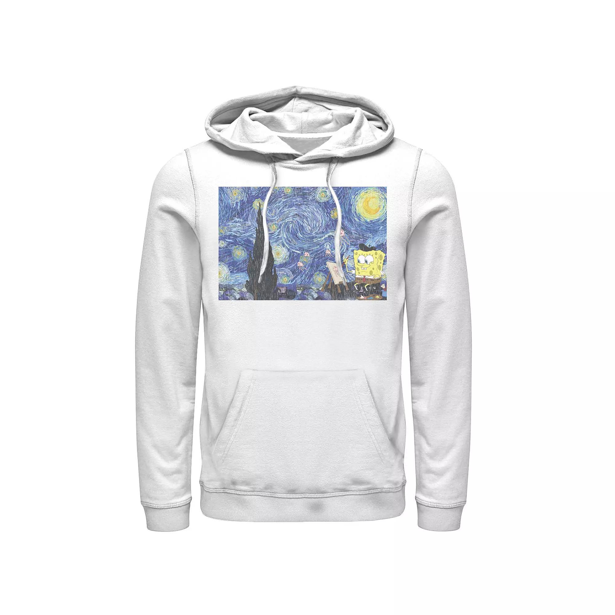 Men's Nickelodeon SpongeBob SquarePants Starry Night Painting Hoodie,  Product Image