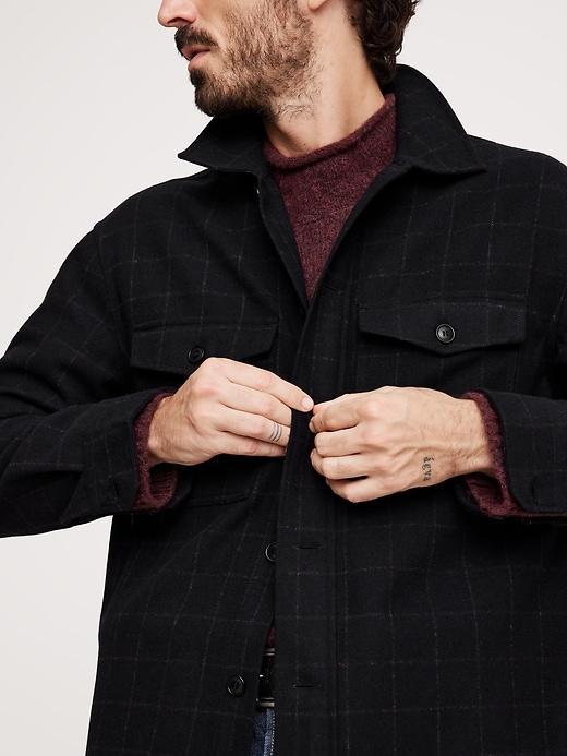 Relaxed-Fit Wool-Blend Overshirt Product Image