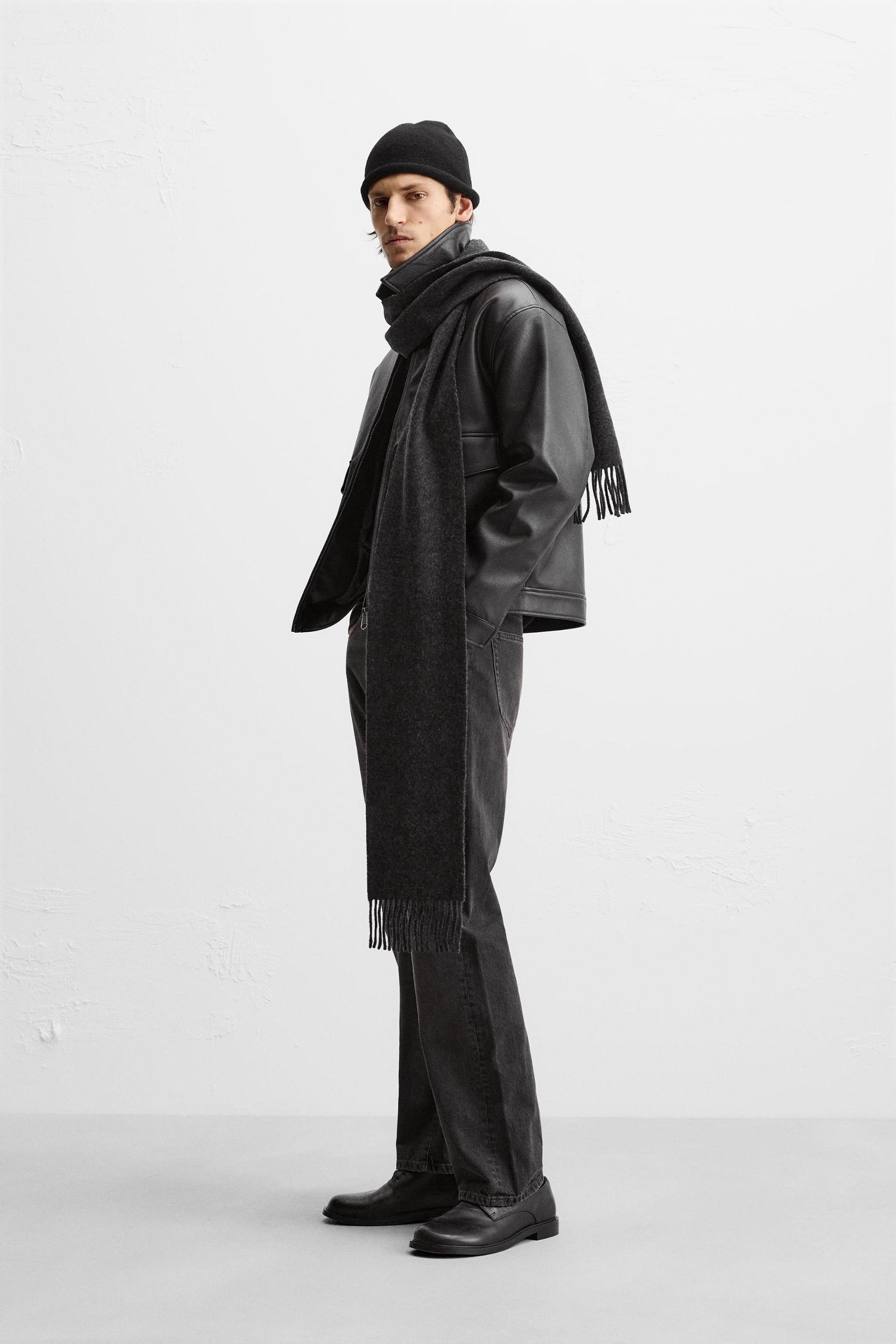 FAUX LEATHER POCKET JACKET Product Image