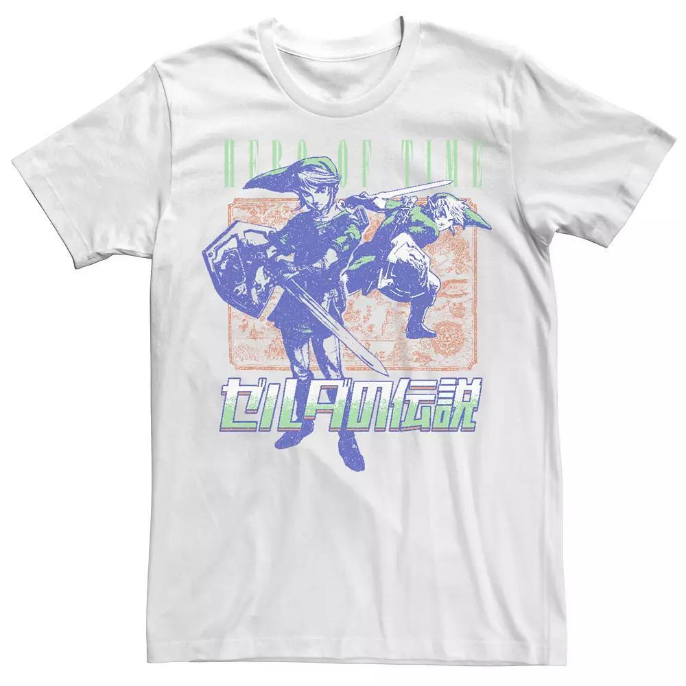 Men's Nintendo Zelda Hero Of Time Kanji Poster Tee, Size: Small, White Product Image