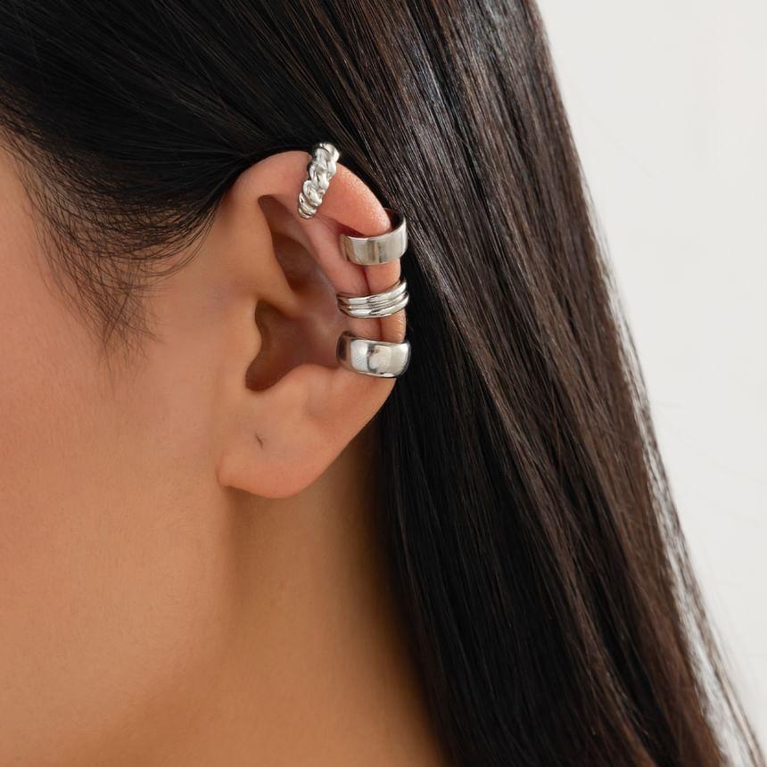 Metallic Huggie Earring Set Product Image