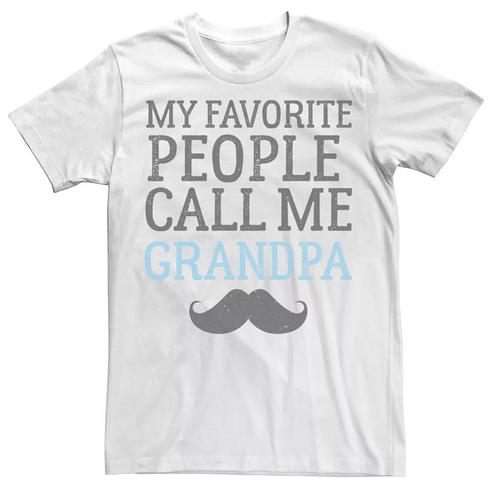 Men's My Favorite People Call Me Grandpa Mustache Graphic Tee,  Product Image