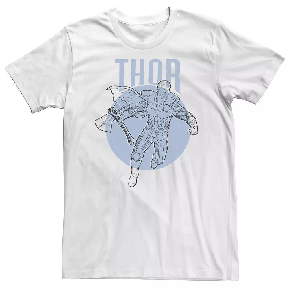 Big & Tall Marvel Avengers Endgame Thor Outline Poster Tee, Men's,  Product Image