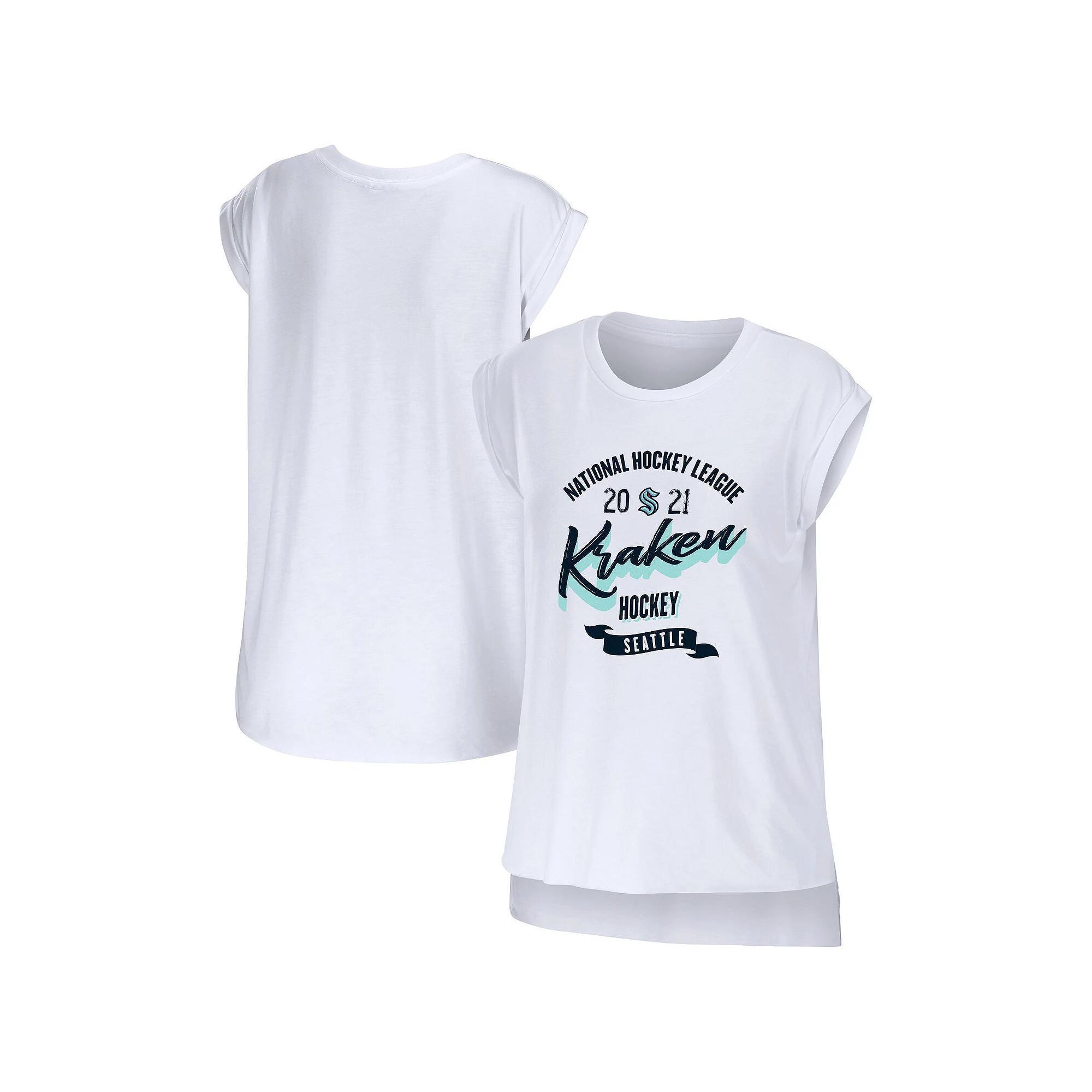 Women's WEAR by Erin Andrews White Seattle Kraken Domestic Tank Top, Size: Small, Krk White Product Image