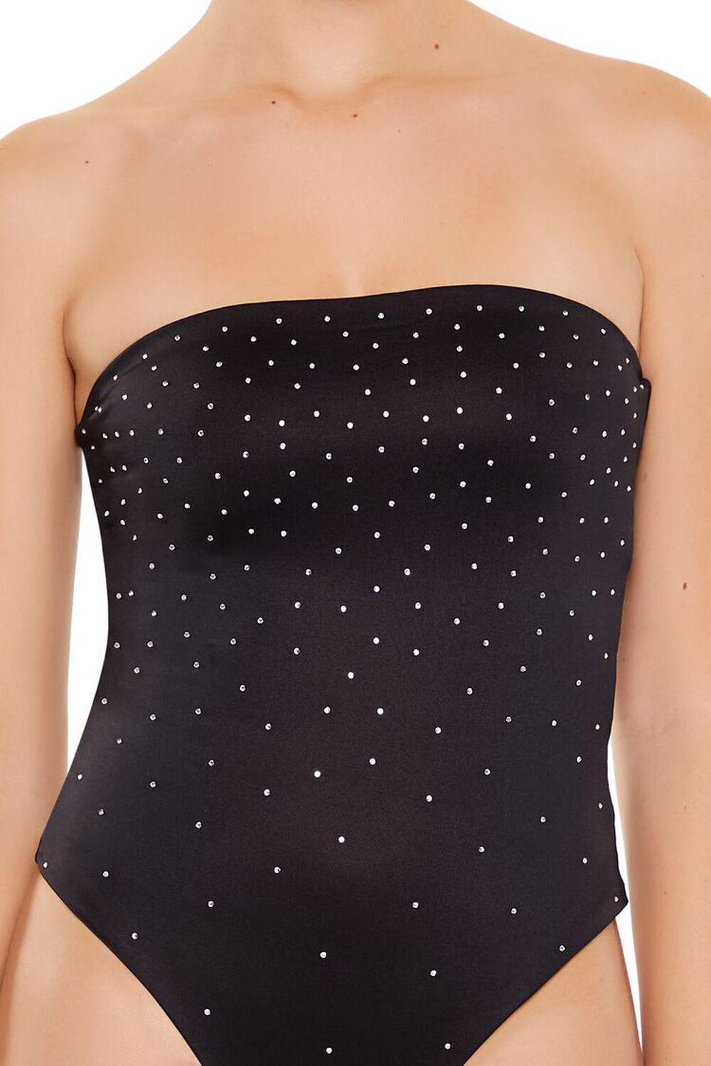 Contour Sculpt Rhinestone Tube Bodysuit | Forever 21 Product Image