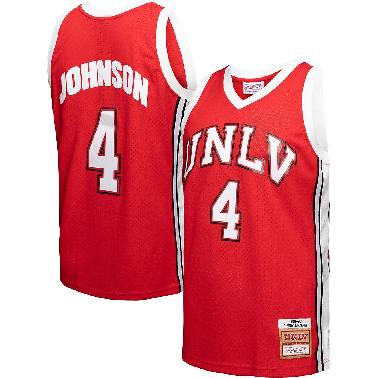 Men's Mitchell & Ness Larry Johnson Red UNLV Rebels 1989-90 Player Swingman Jersey,  Product Image