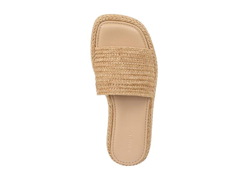 Vince Eva Platform Slide Sandals (Toasted Wheat Raffia) Women's Sandals Product Image