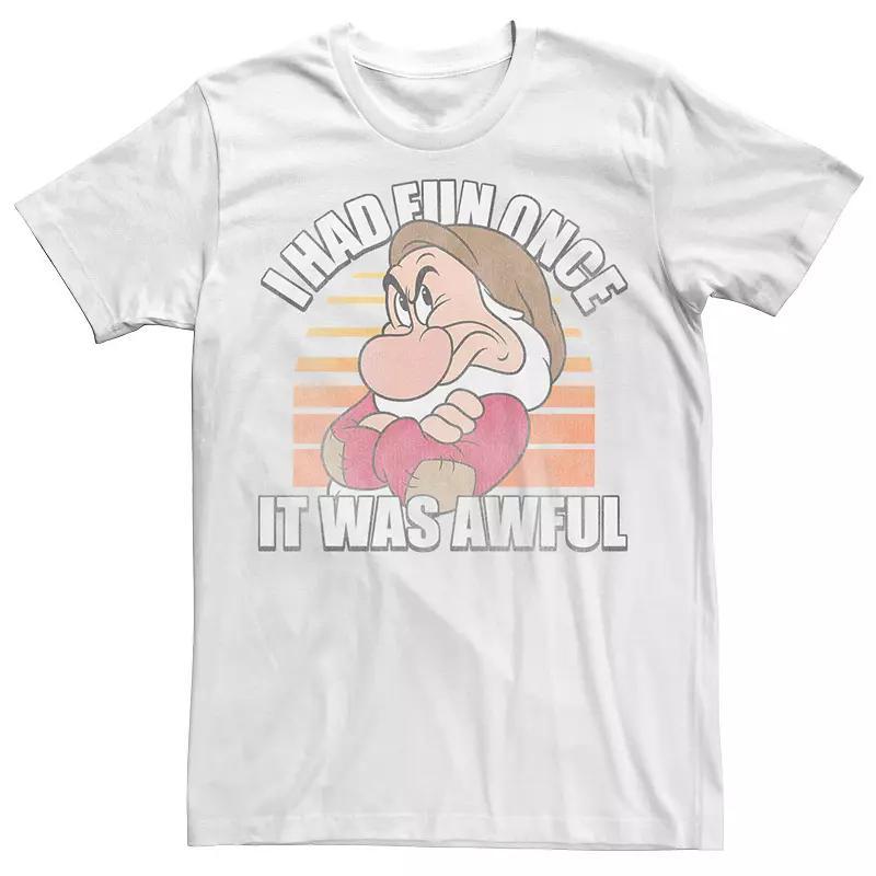 Disney's Snow White And the Seven Dwarfs Men's Grumpy Had Fun Graphic Tee, Size: Small, Light Blue Product Image