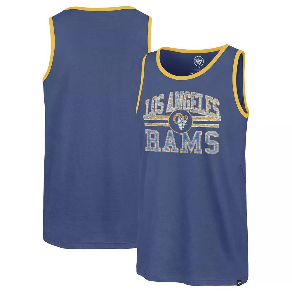 Men's '47  Blue Los Angeles Rams Winger Franklin Tank Top, Size: Large Product Image