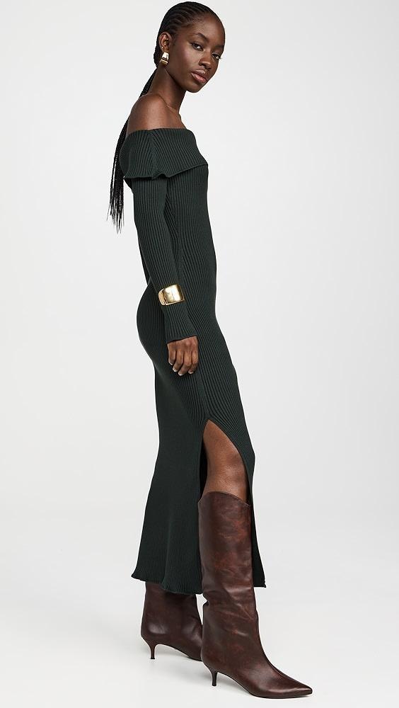 AMUR Meadow Lettuce Edge Midi Dress | Shopbop Product Image