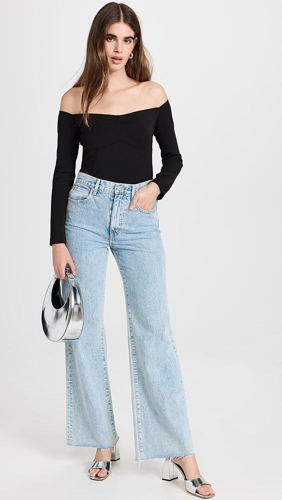 SLVRLAKE Grace High Rise Wide Leg Jeans | Shopbop Product Image