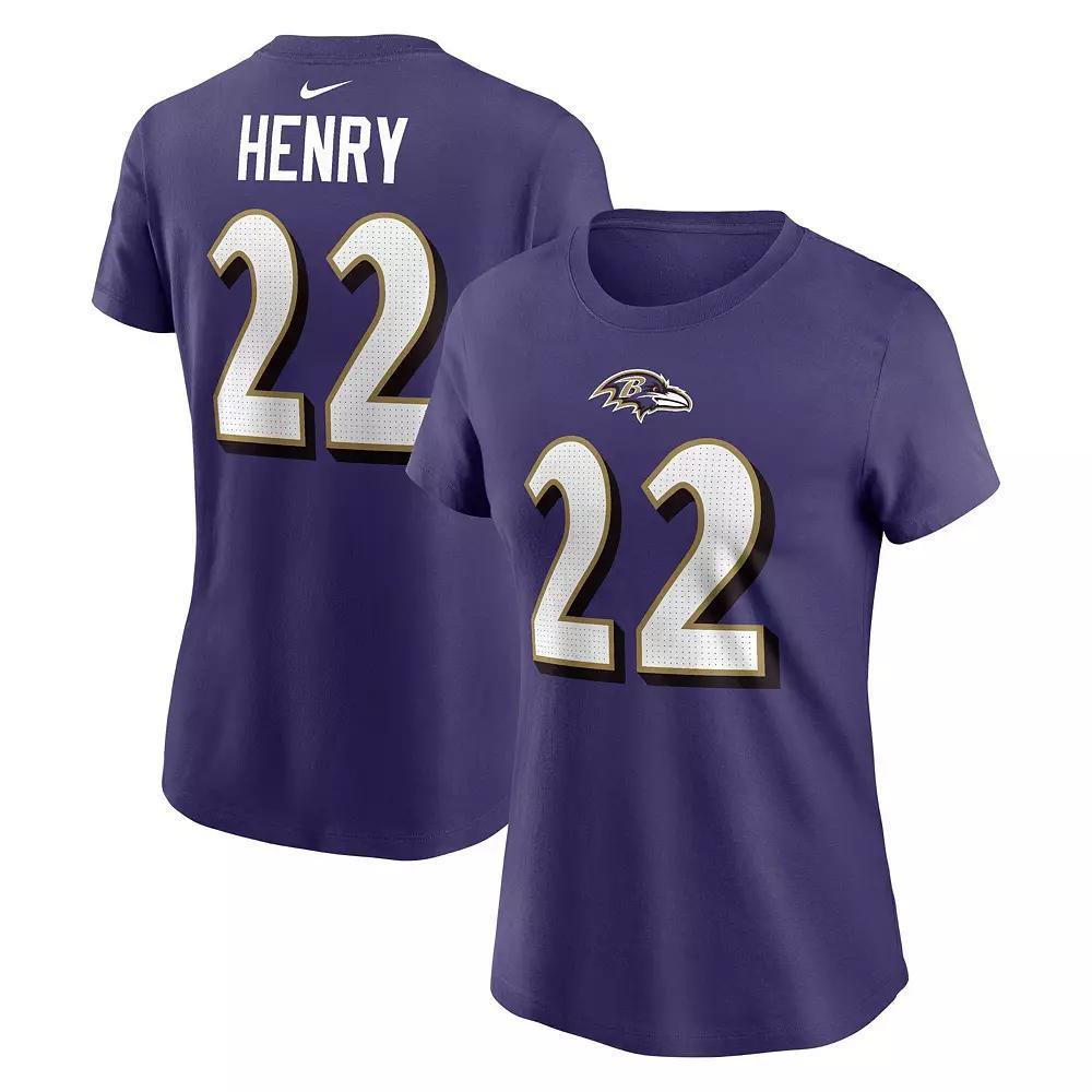 Women's Nike Derrick Henry Purple Baltimore Ravens Player Name & Number T-Shirt,  Product Image