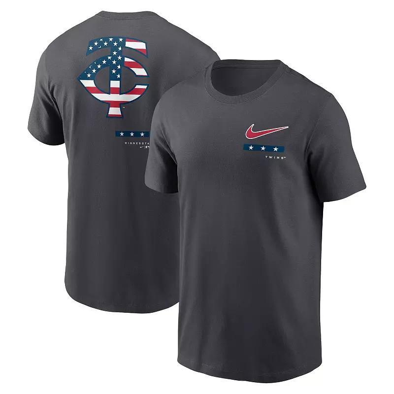 Men's Nike  Minnesota Twins Americana T-Shirt, Size: Small, Grey Product Image