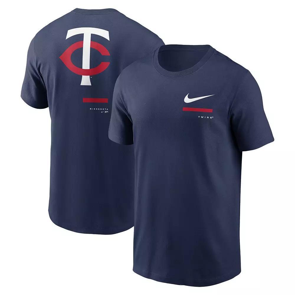 Men's Nike Navy Minnesota Twins Over the Shoulder T-Shirt, Size: Small, Blue Product Image