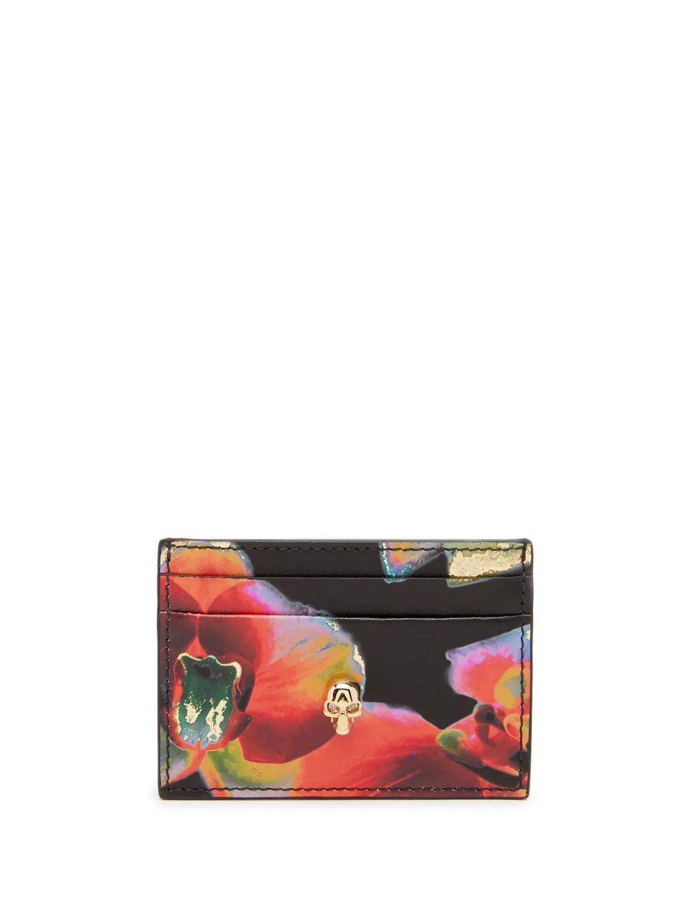 ALEXANDER MCQUEEN Skull Card Holder In Multicolor Product Image