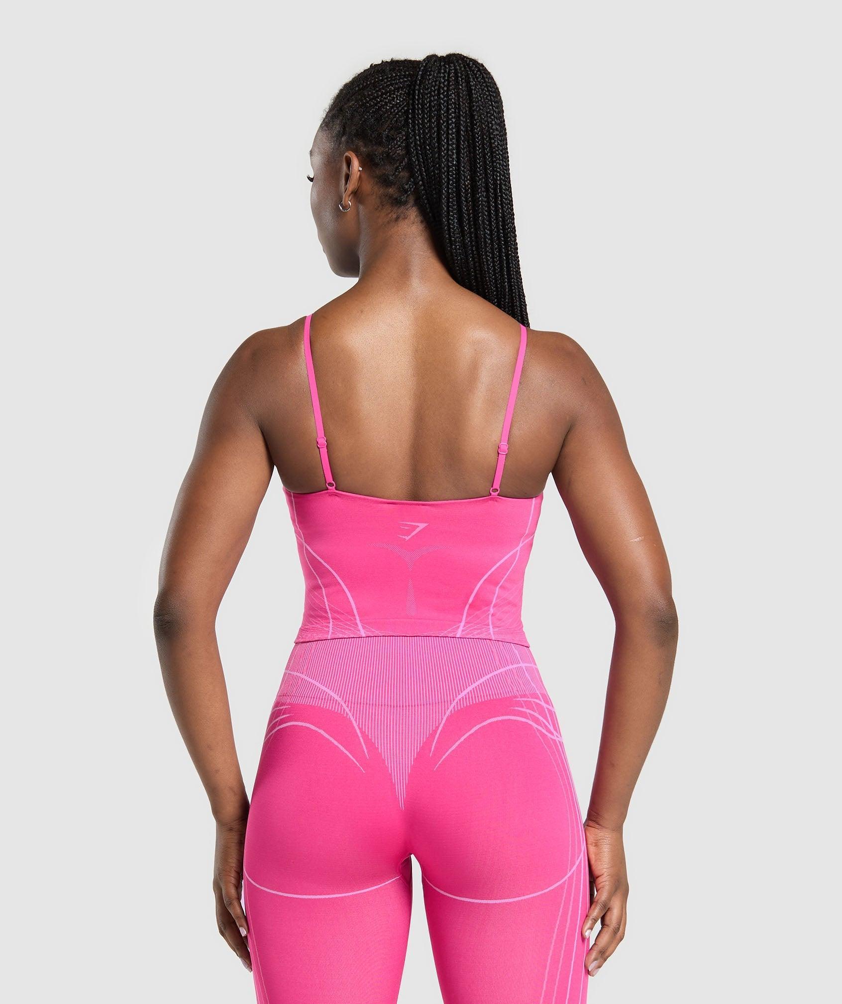 Gymshark Apex Seamless Midi Tank With Shelf - Valley Pink/Sour Pink Female Product Image