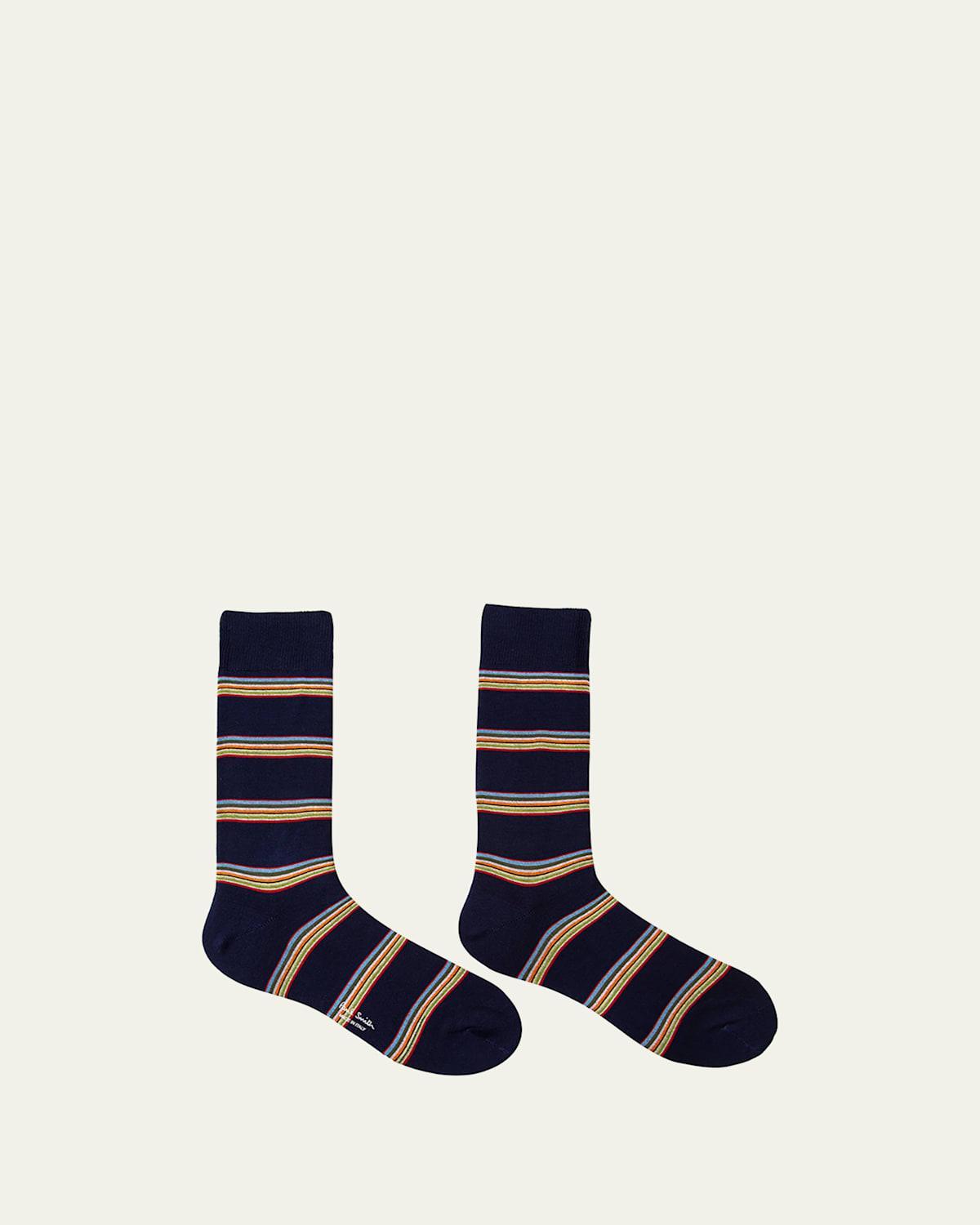 Mens Multiblock Striped Socks Product Image