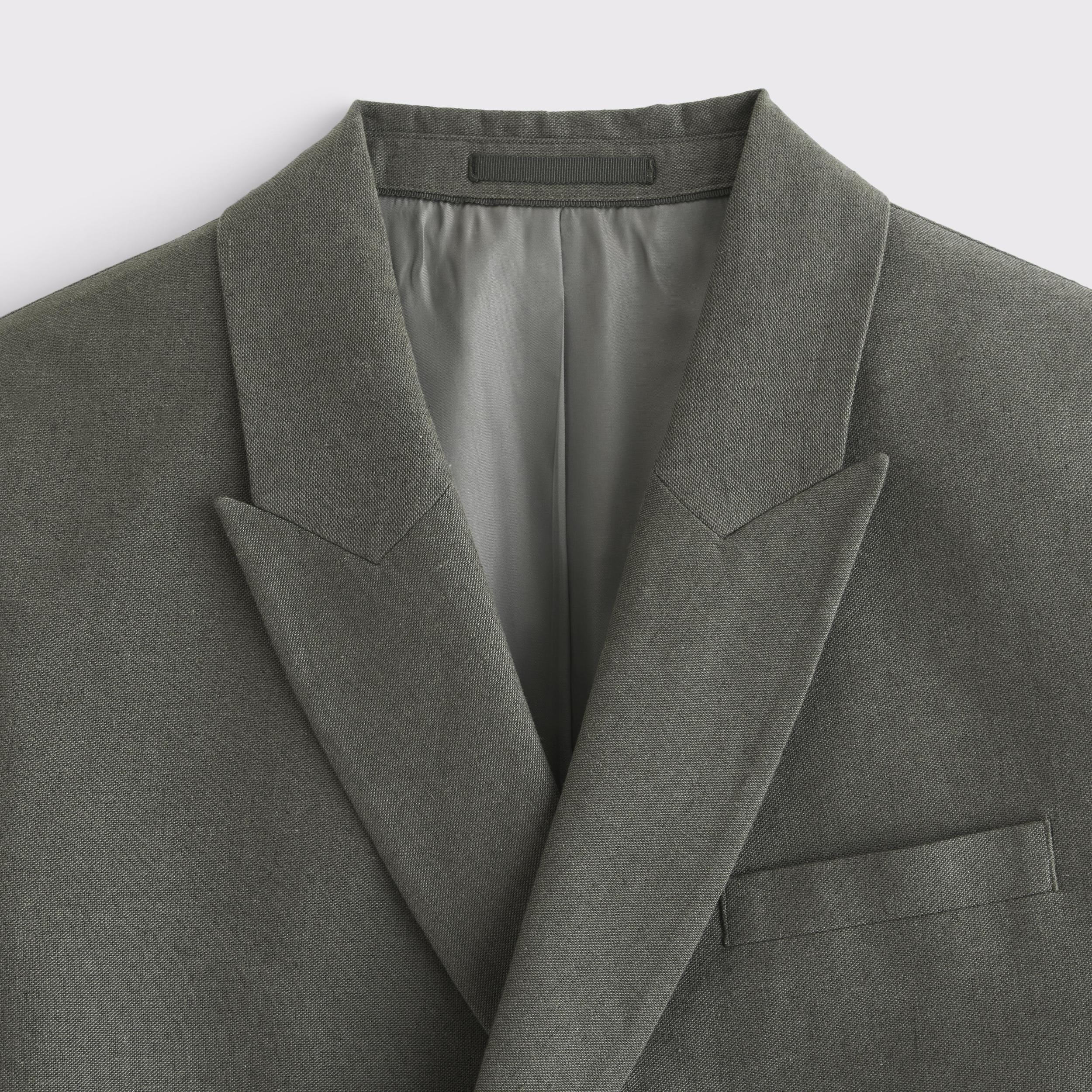 The A&F Collins Double-Breasted Cotton-Texture Blazer Product Image