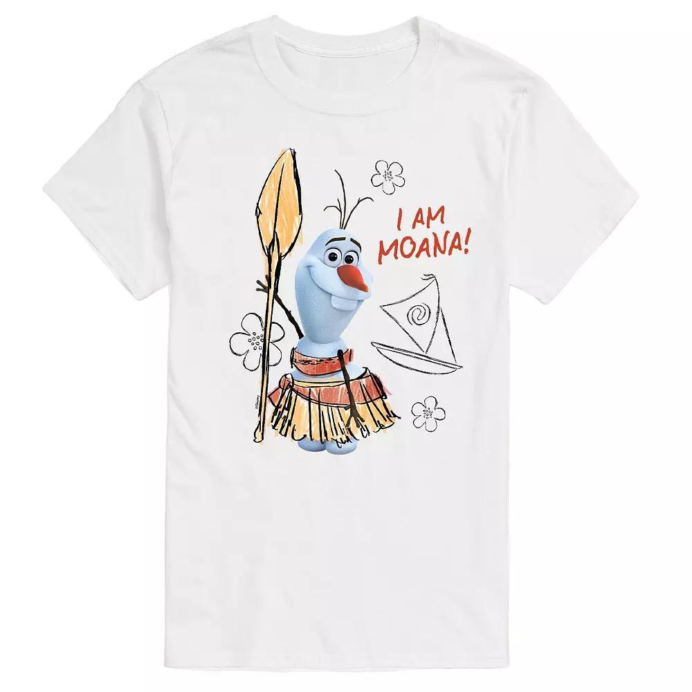 Disney's Frozen Men's Olaf I Am Moana Graphic Tee, Size: Small, White Product Image