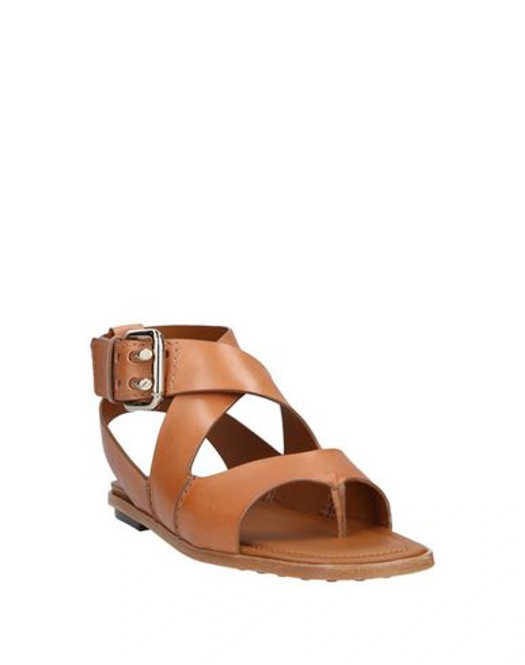 TOD'S Toe Strap Sandals In Brown Product Image