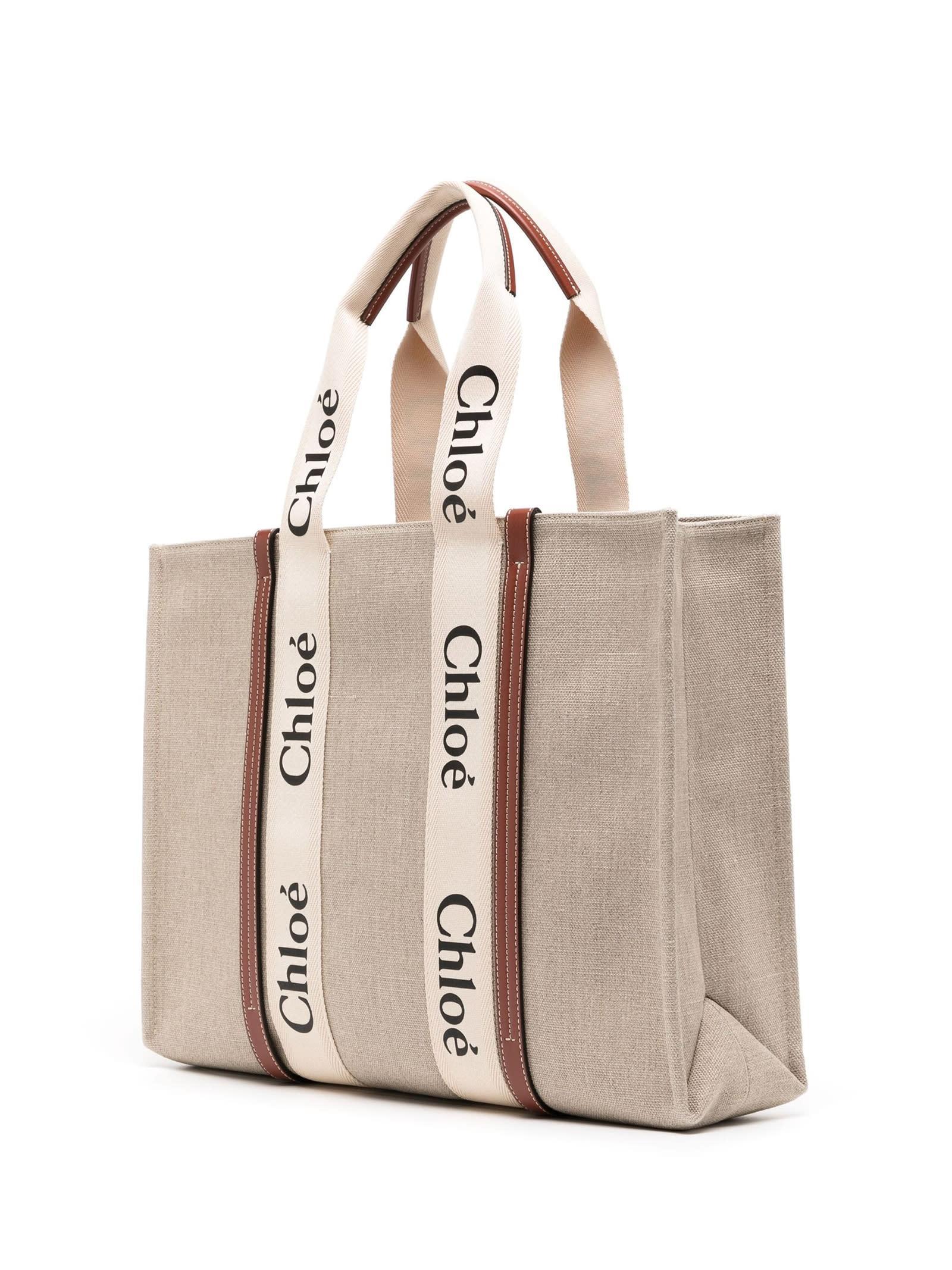 Tote In White Brown Product Image