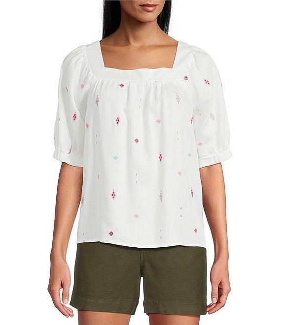 Westbound Short Sleeve Square Neck Top Product Image