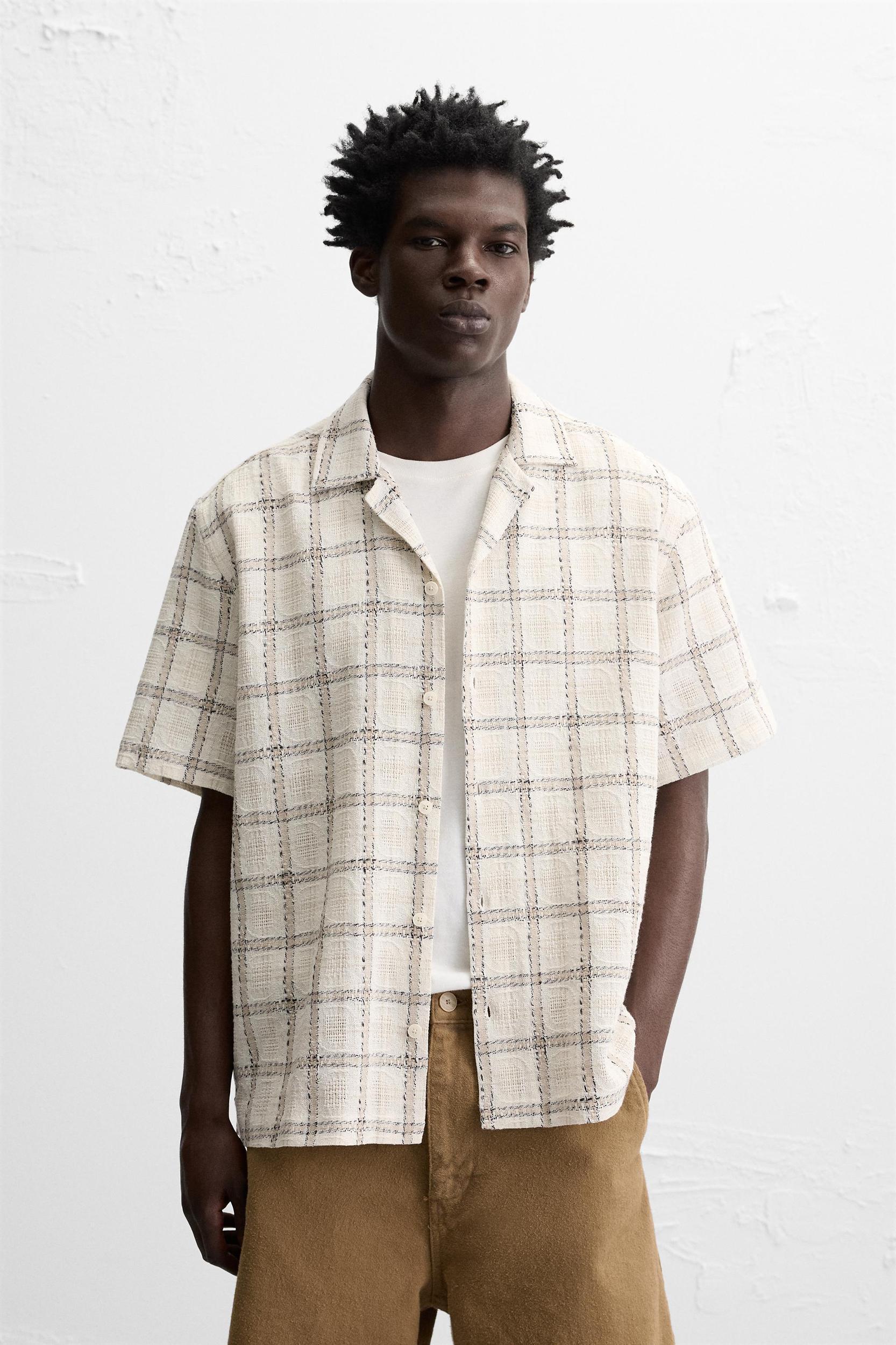 TEXTURED PLAID SHIRT Product Image