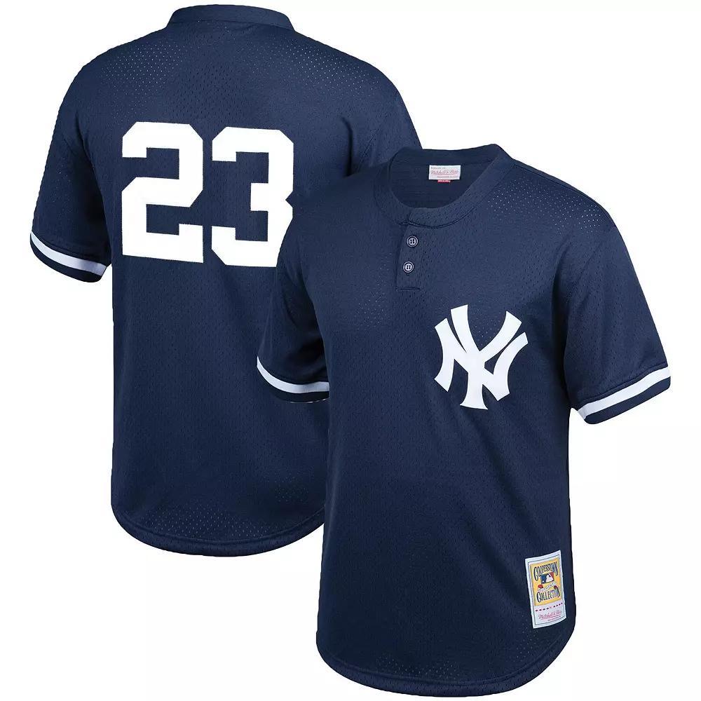 Men's Mitchell & Ness Don Mattingly Navy New York Yankees Cooperstown Collection Big & Tall Mesh Batting Practice Jersey,  Product Image