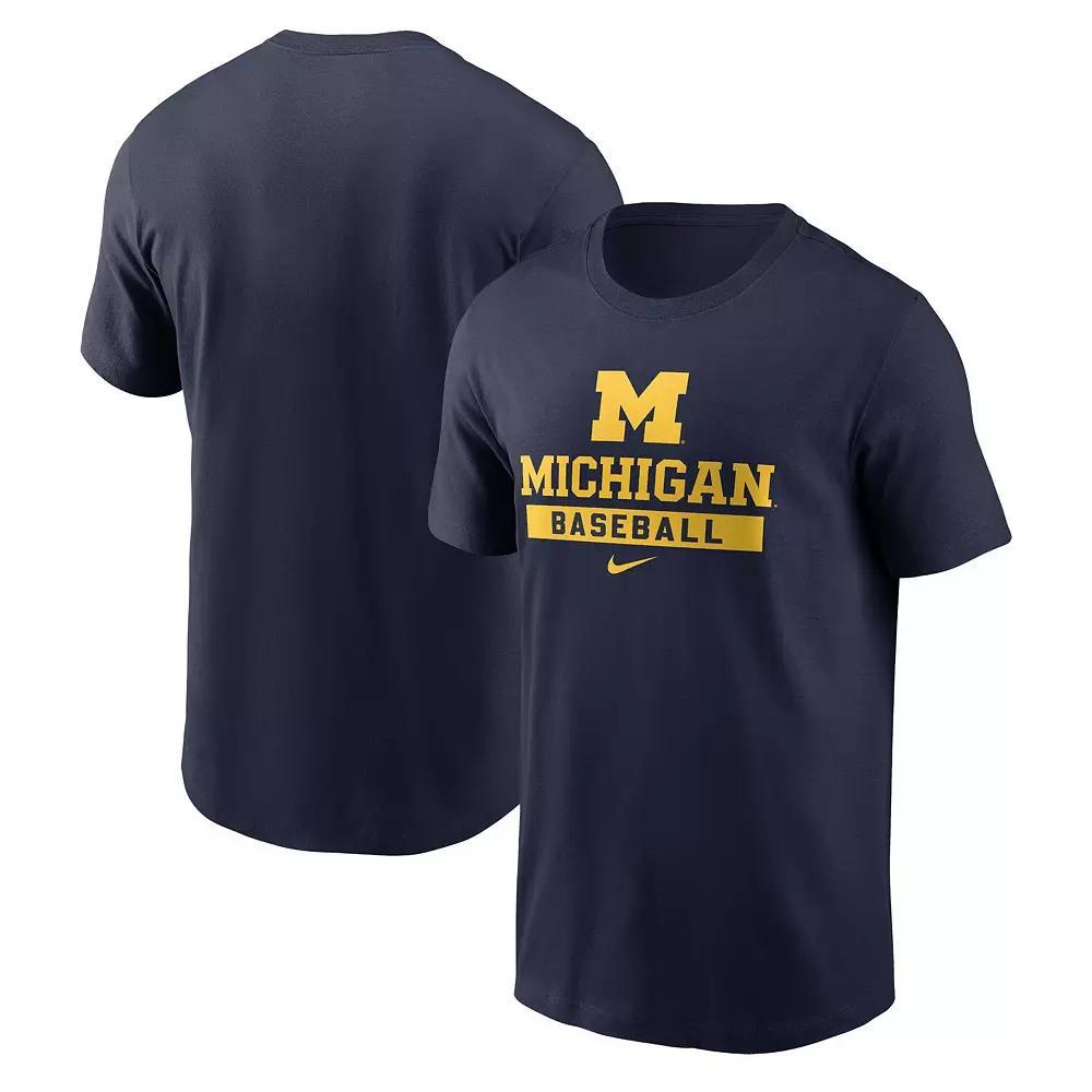 Men's Nike Navy Michigan Wolverines Baseball T-Shirt, Size: Large, Blue Product Image