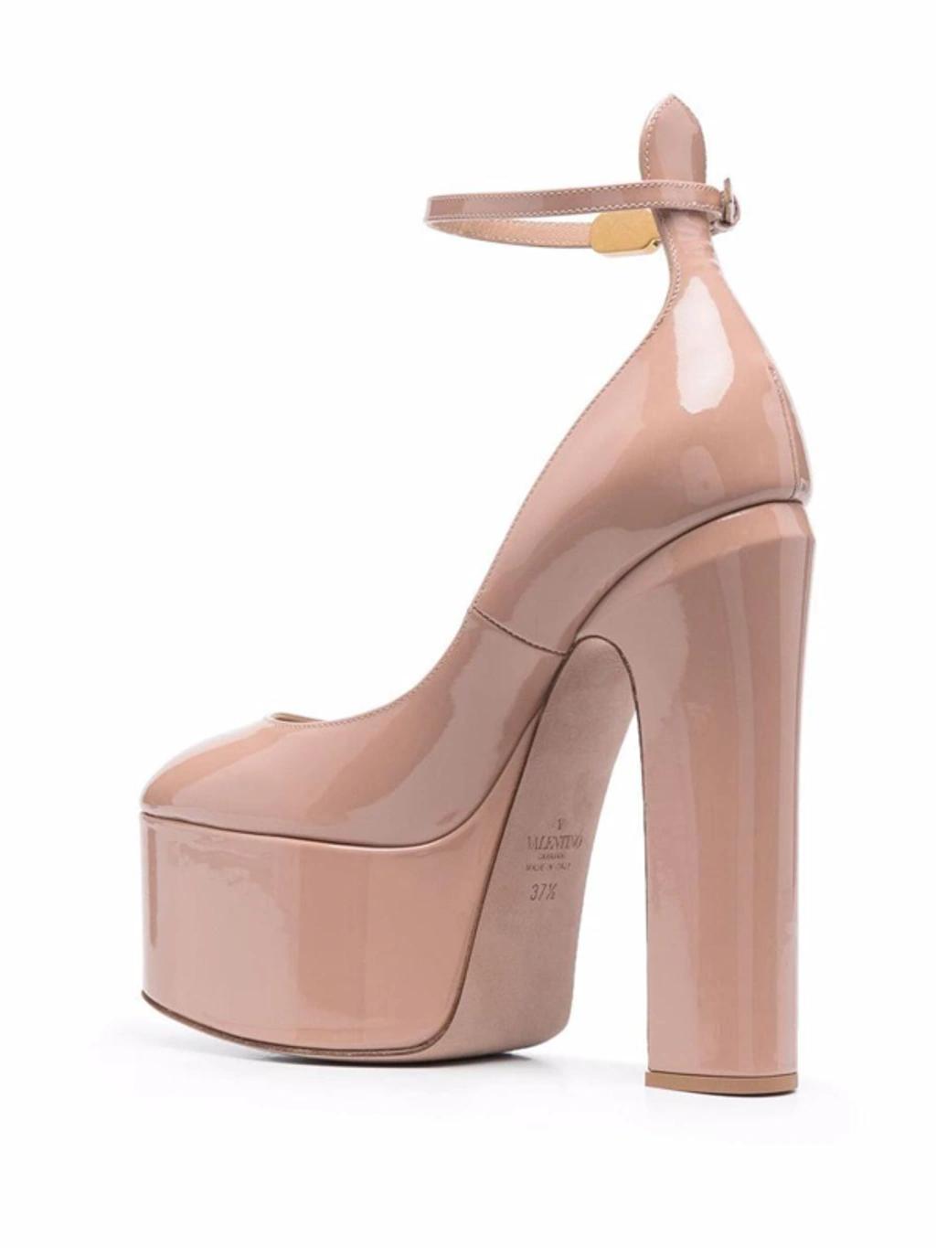 VALENTINO GARAVANI Tan-go Cinnamon Pink Pumps In Powder Product Image