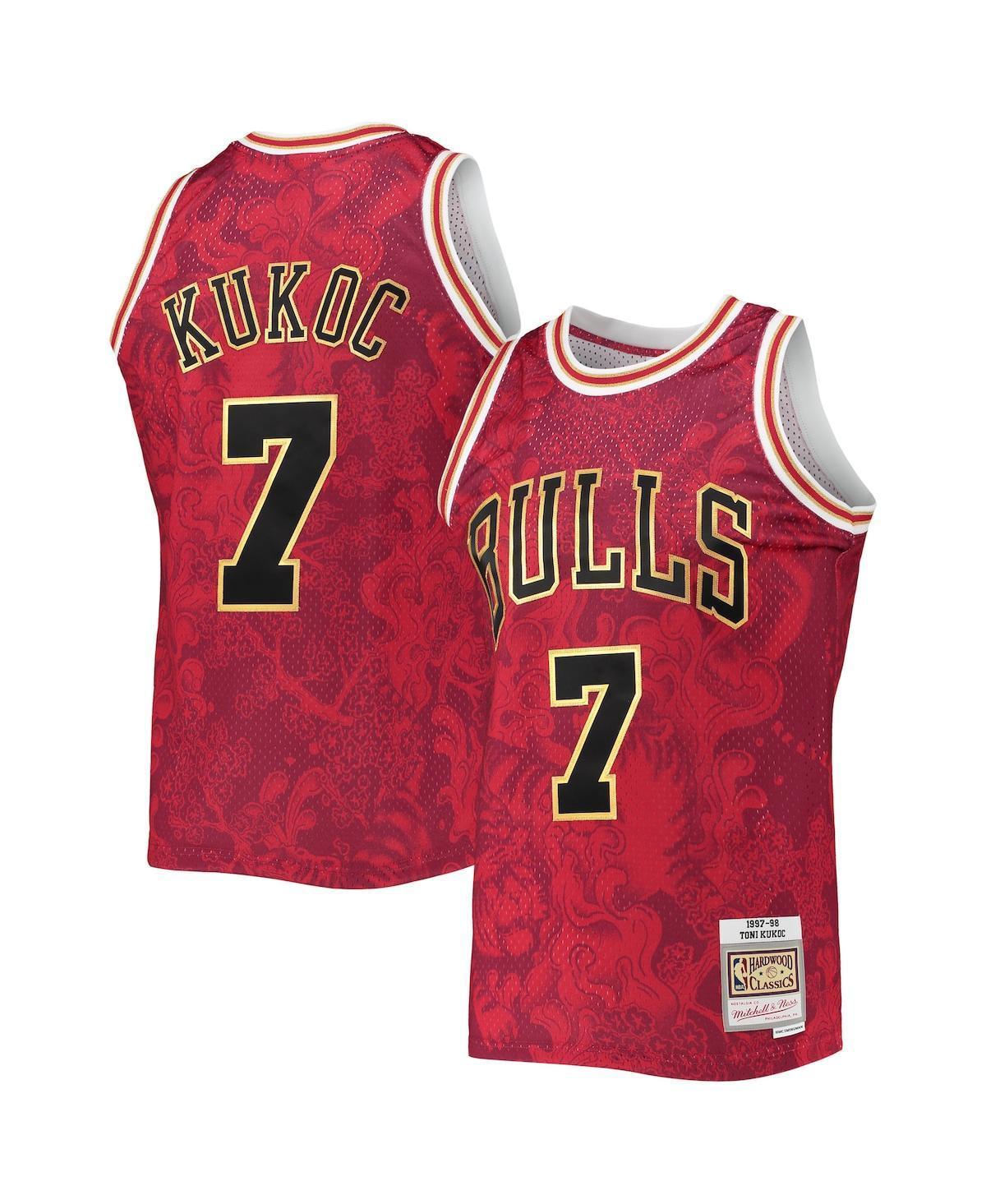 Men's Mitchell & Ness Toni Kukoc Red Chicago Bulls Hardwood Classics 1997-98 Lunar New Year Swingman Jersey, Size: Small Product Image