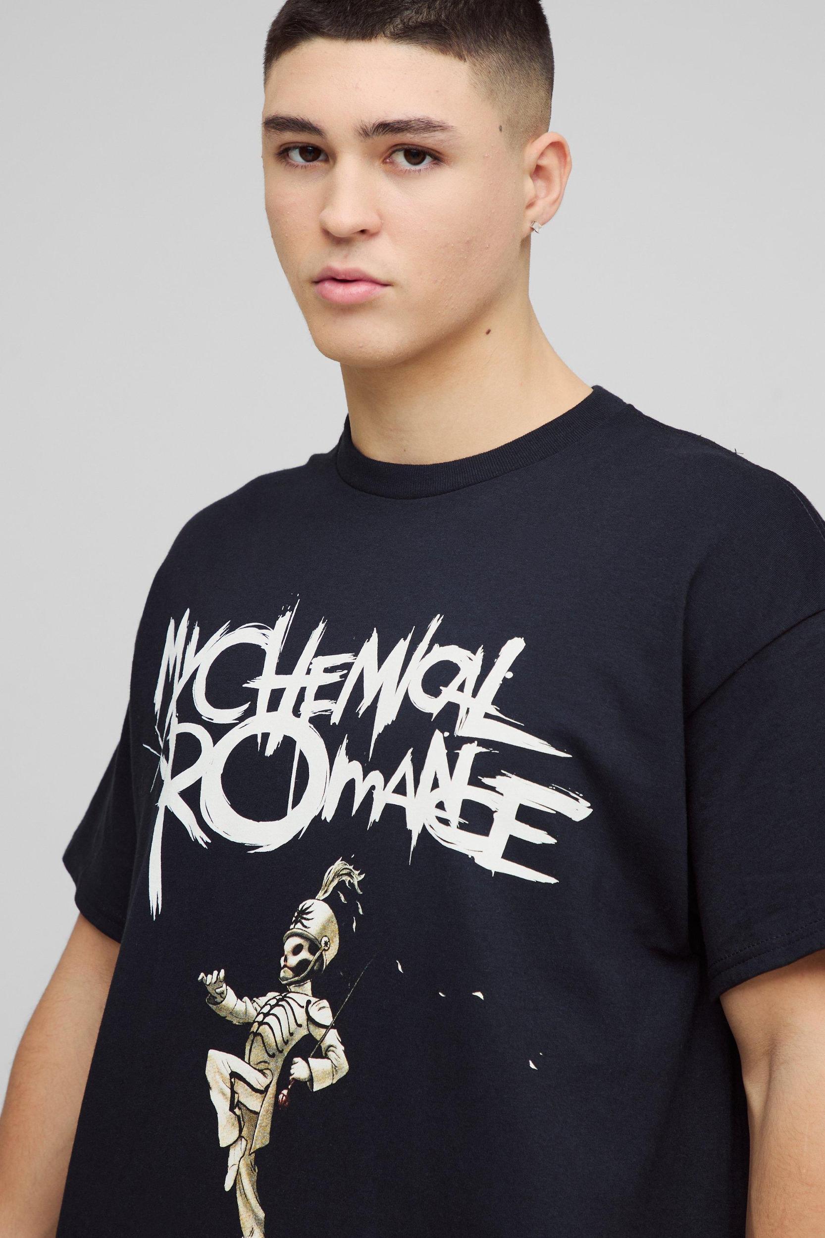 Oversized My Chemical Romance License Band T-Shirt | boohooMAN USA Product Image
