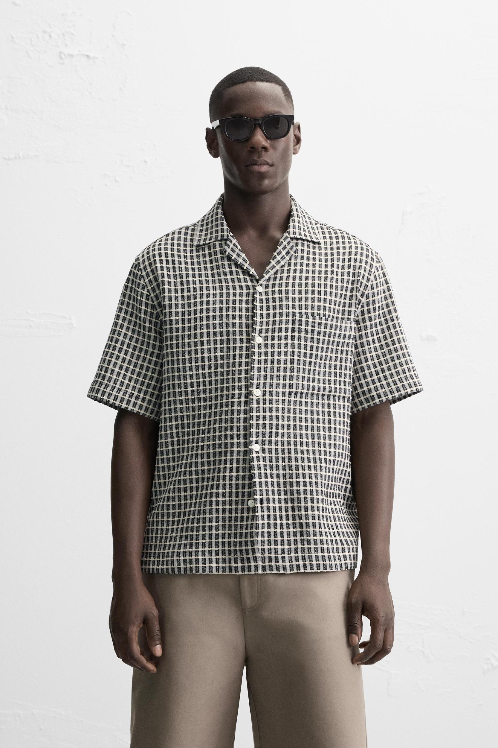 RELAXED FIT PLAID SHIRT Product Image