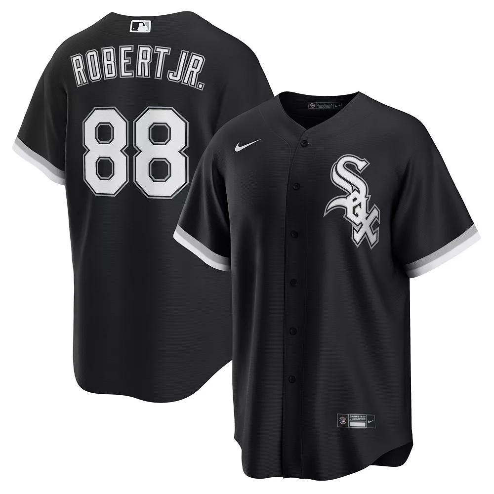 Men's Nike Luis Robert Jr. Black Chicago White Sox Alternate Replica Player Jersey, Size: 2XL Product Image