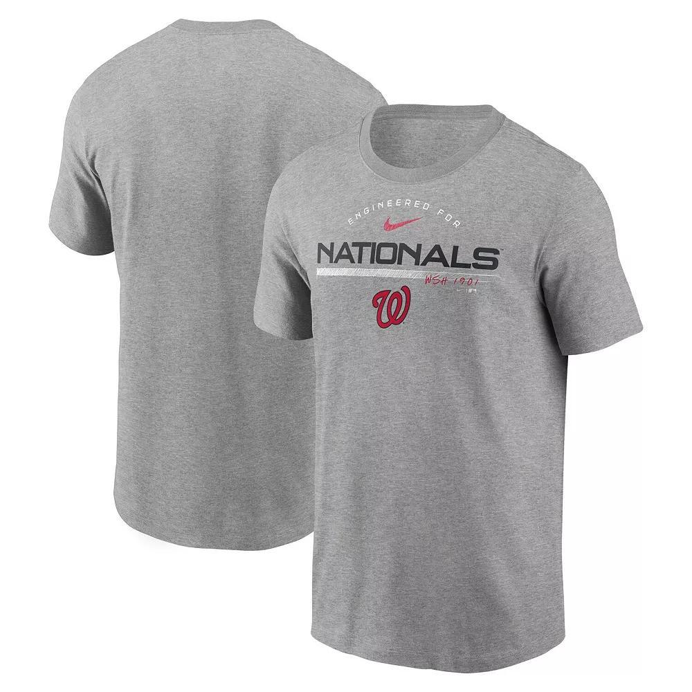 Men's Nike Heather Gray Washington Nationals Team Engineered Performance T-Shirt,  Product Image
