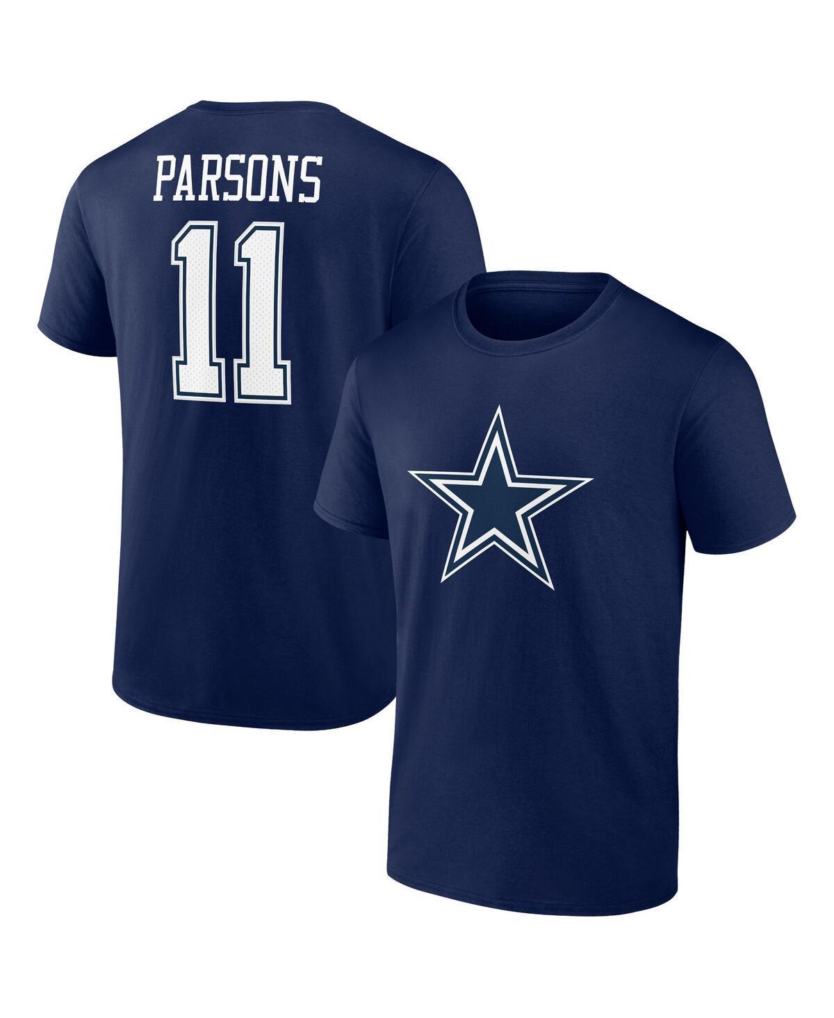 Mens Fanatics Branded Micah Parsons Dallas Cowboys Player Icon Name & Number T-Shirt Blue Product Image