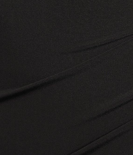 Midnight Doll V-Neck Rhinestone Spaghetti Strap Side Slit Lace Up Back Dress Product Image