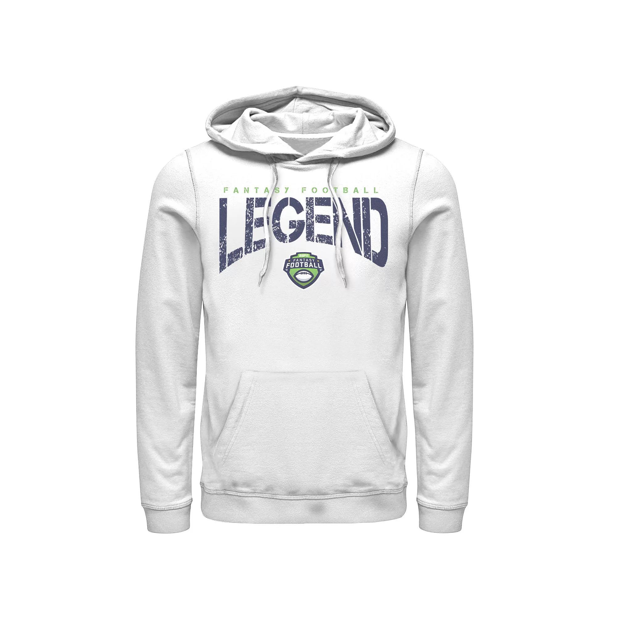 Men's ESPN Fantasy Football Legend Logo Hoodie, Size: XL, White Product Image