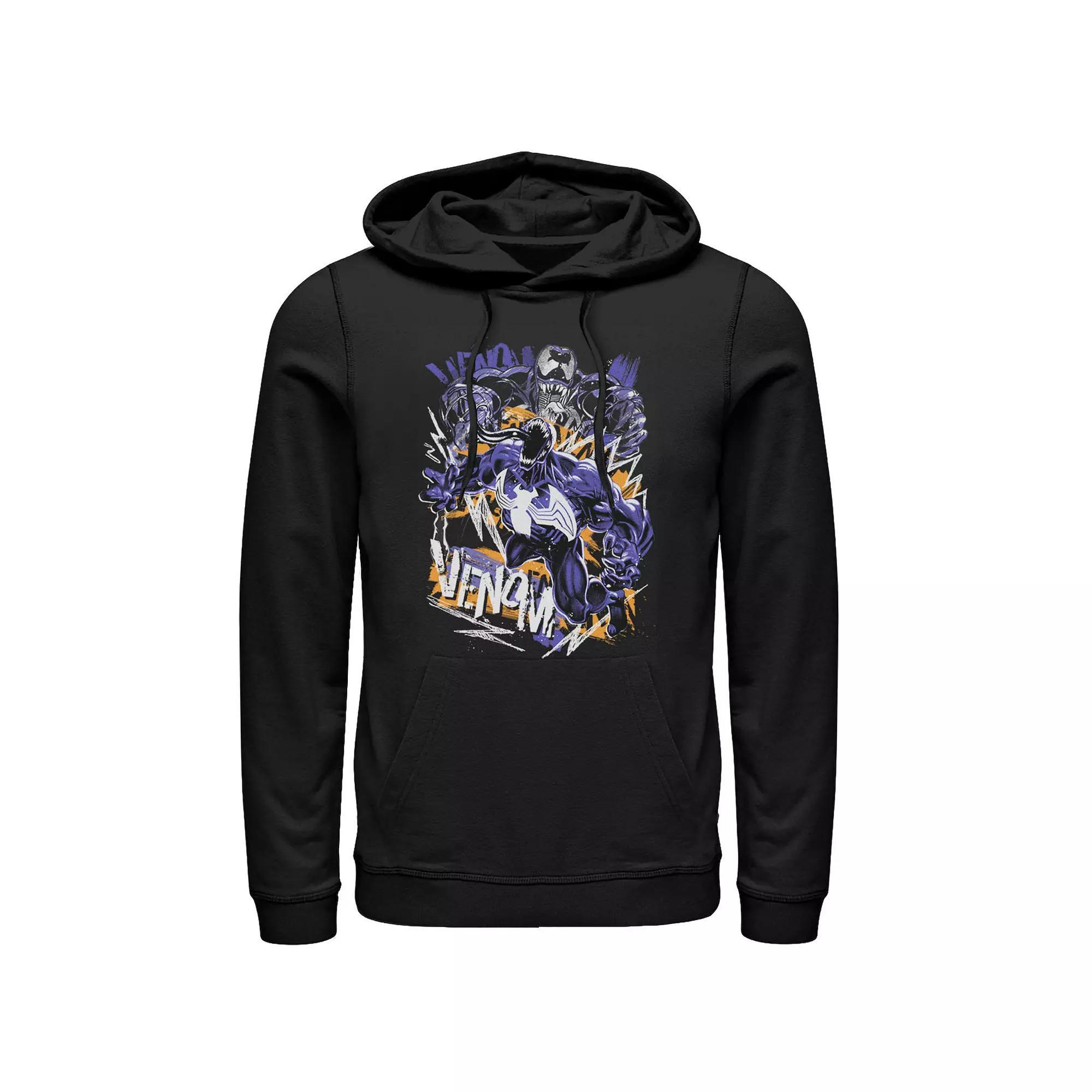 Men's Marvel Venom Graffiti Graphic Hoodie, Size: Medium, Black Product Image