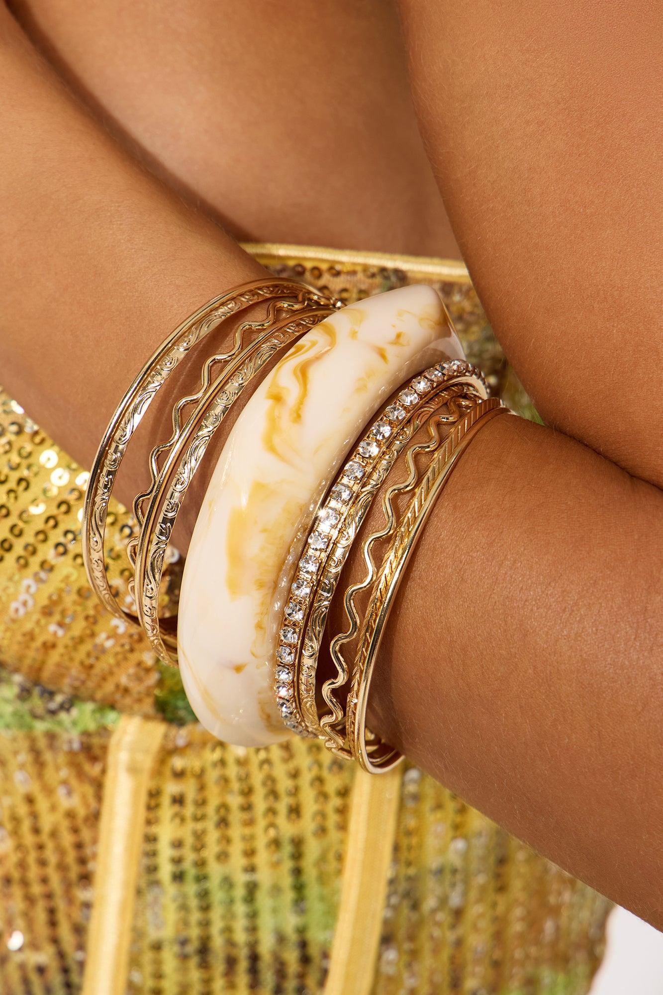 Quinn 12 Piece Bracelet Set - Ivory/combo Female Product Image