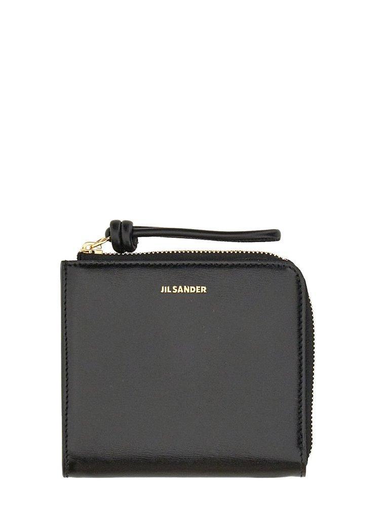 JIL SANDER Logo Embossed Zip In Black Product Image