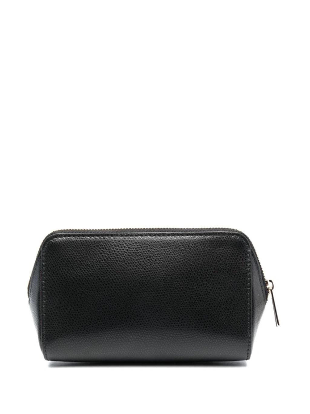 FURLA Continental Leather Make Up Bag In Black Product Image