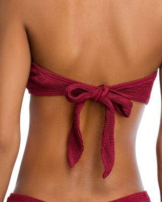 Tie Back Blake Crinkle Bandeau Bikini Top Product Image