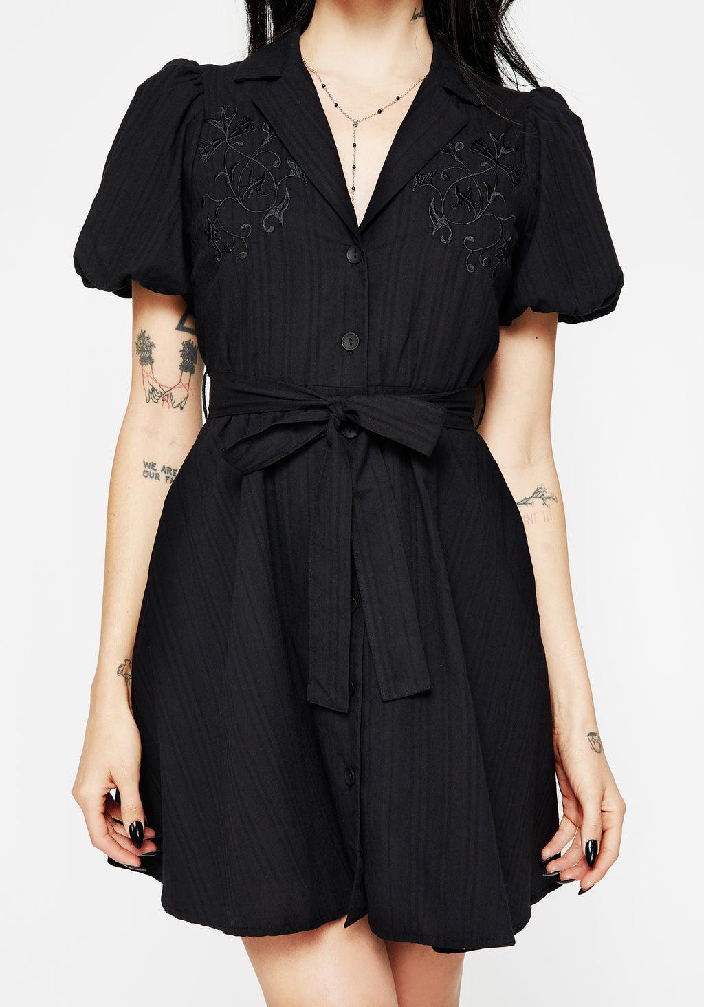 Herbalist Embroidered Mini Shirt Dress Product Image