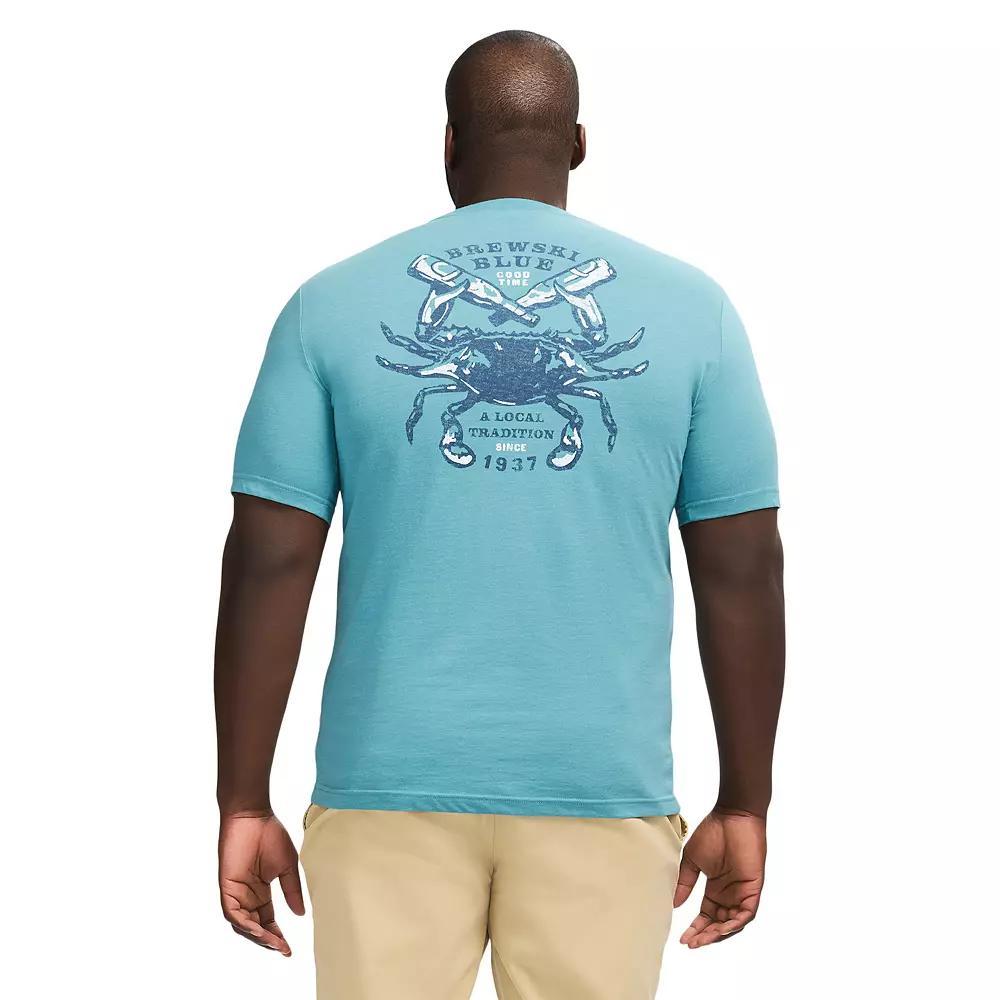 Big & Tall IZOD Saltwater Soft Wash Short Sleeve Graphic Tee, Men's, Size: 3XL Tall, Adriatic Blue Product Image