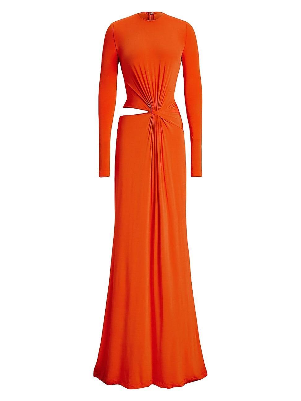Womens Twist Cut-Out Jersey Gown Product Image