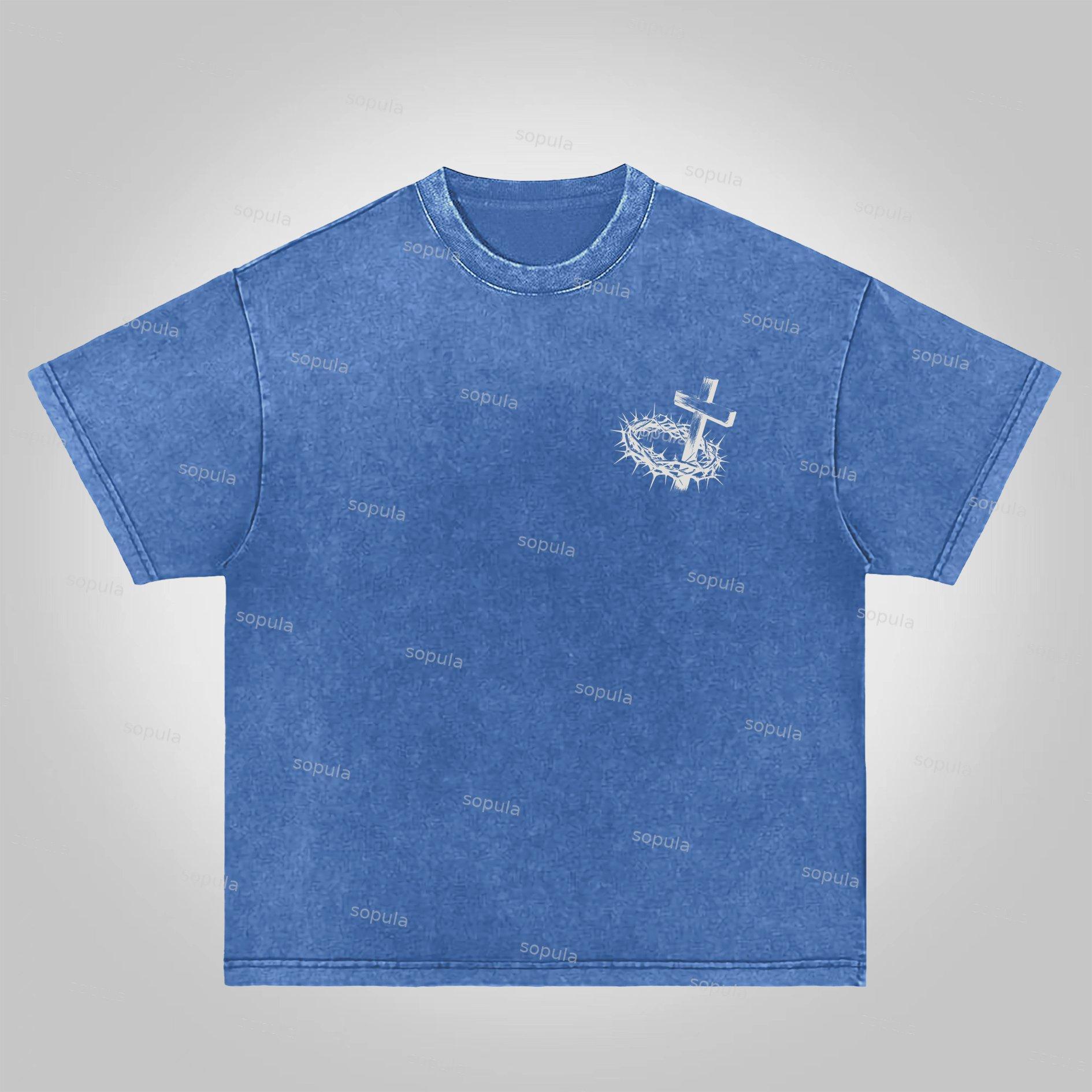 Sopula Jesus Paid It All Salvation Acid Washed T-shirt Product Image