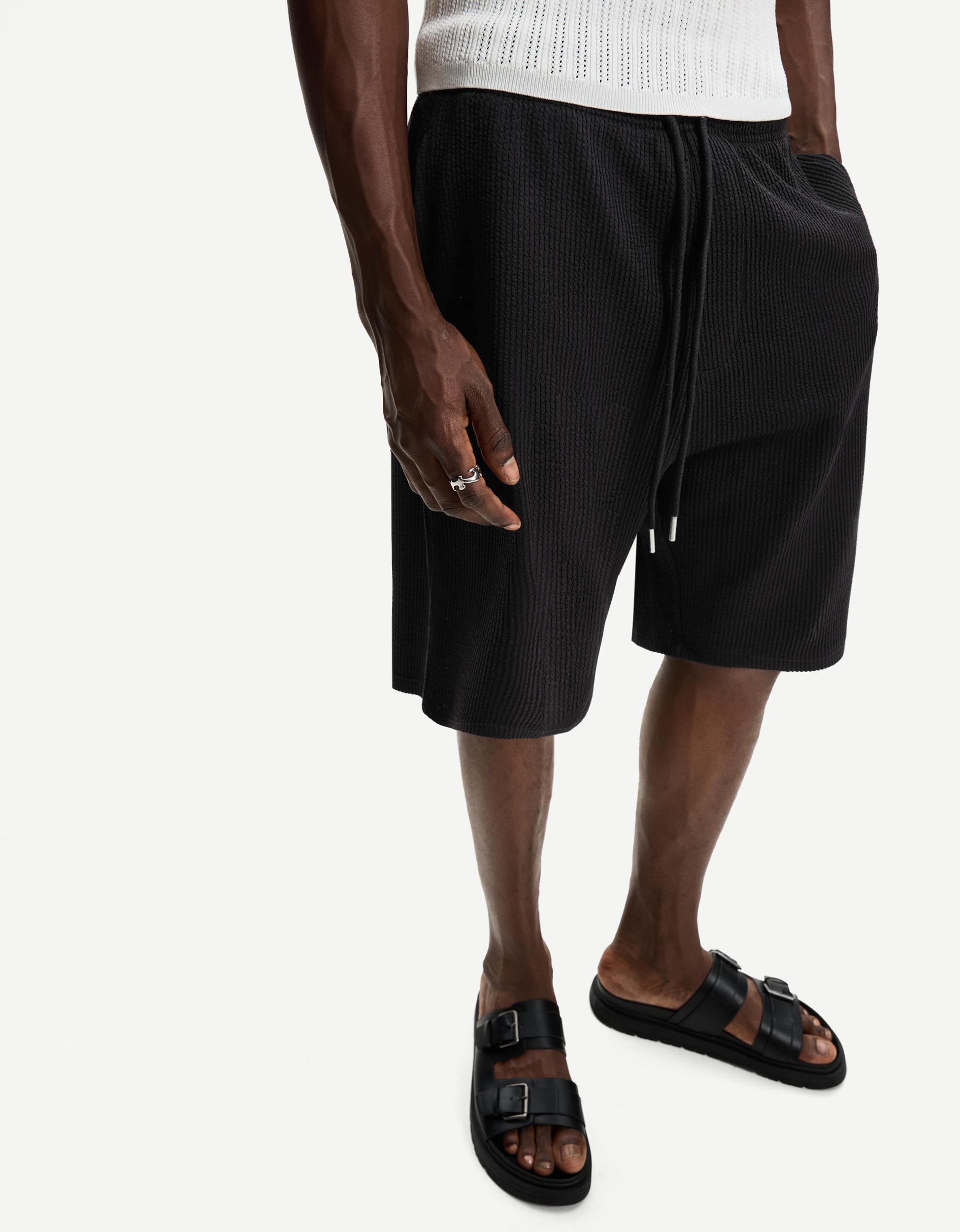 Textured Bermuda shorts Product Image