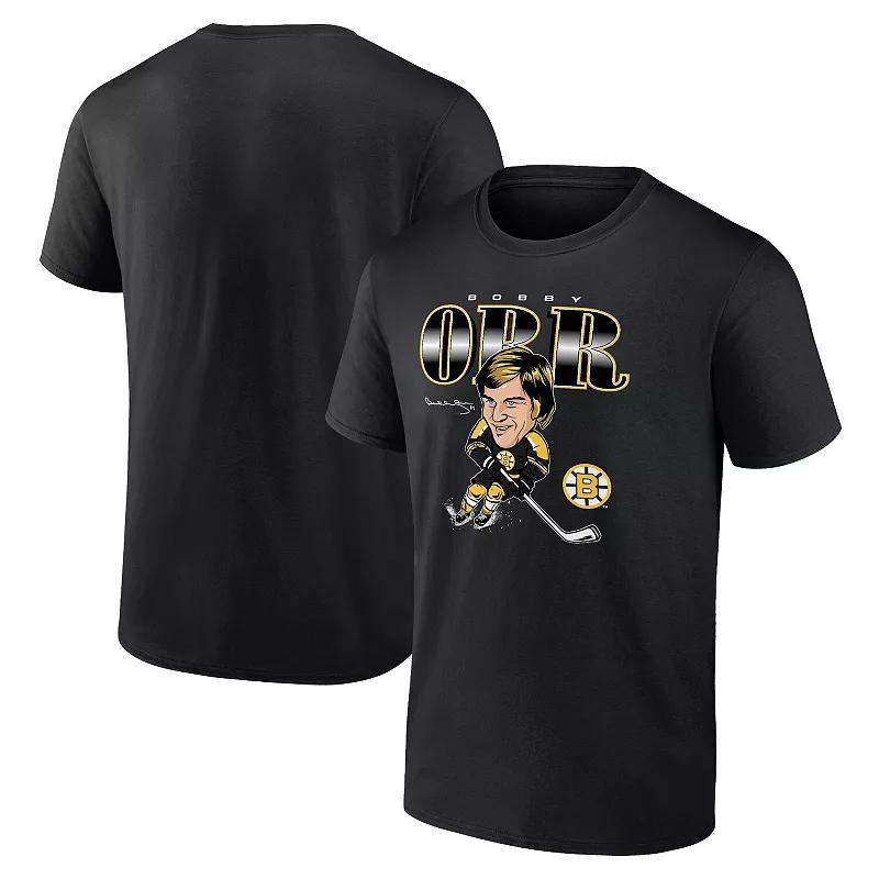 Mens Fanatics Bobby Orr Black Boston Bruins Player Caricature T-shirt Product Image