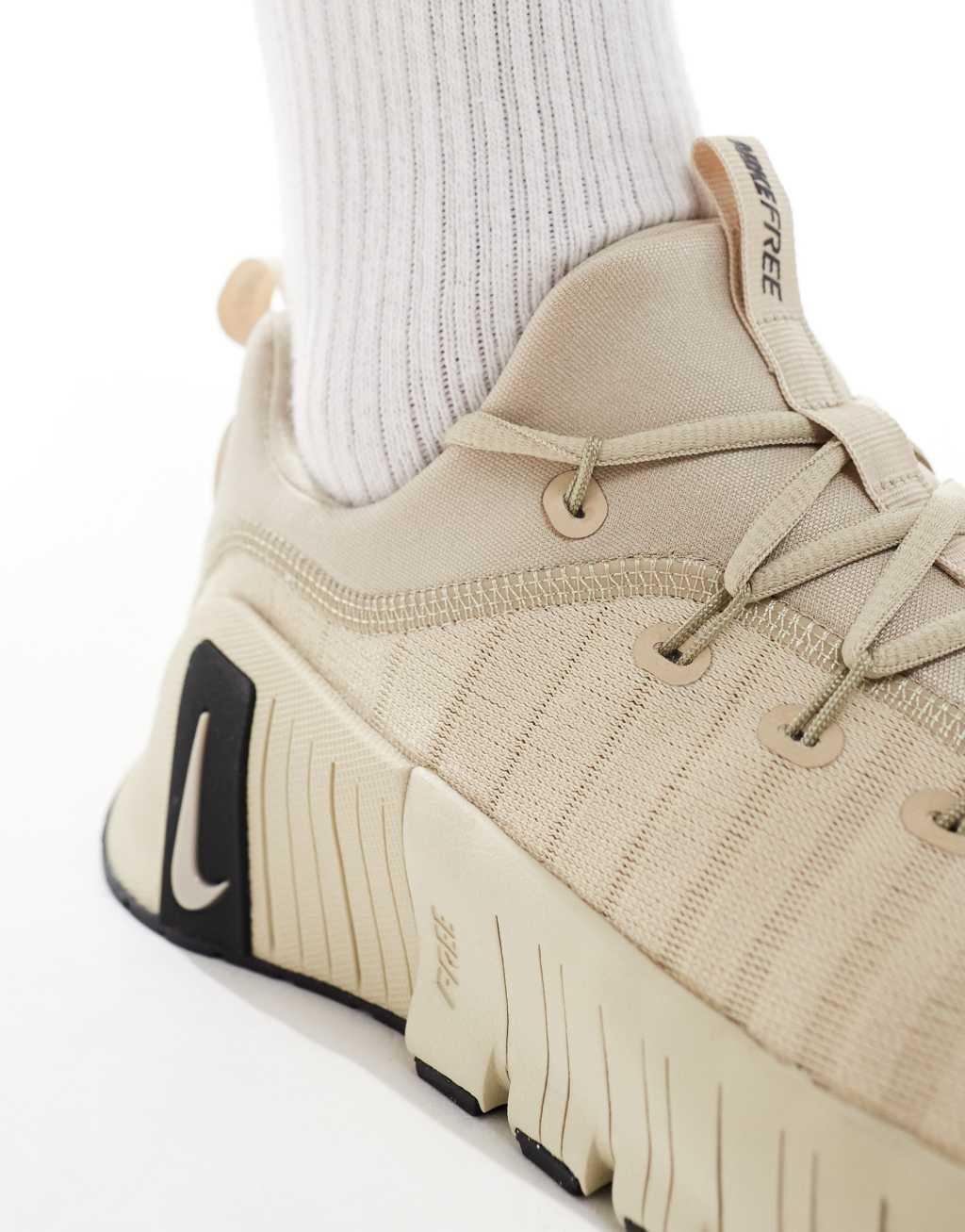 Nike Training Free Metcon 6 sneakers in beige Product Image